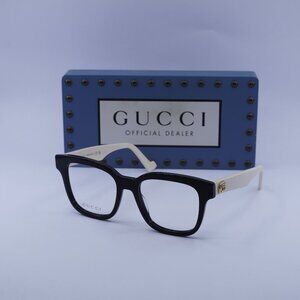 Gucci GG0958O 005 Square Eyeglasses - Black/White 52mm